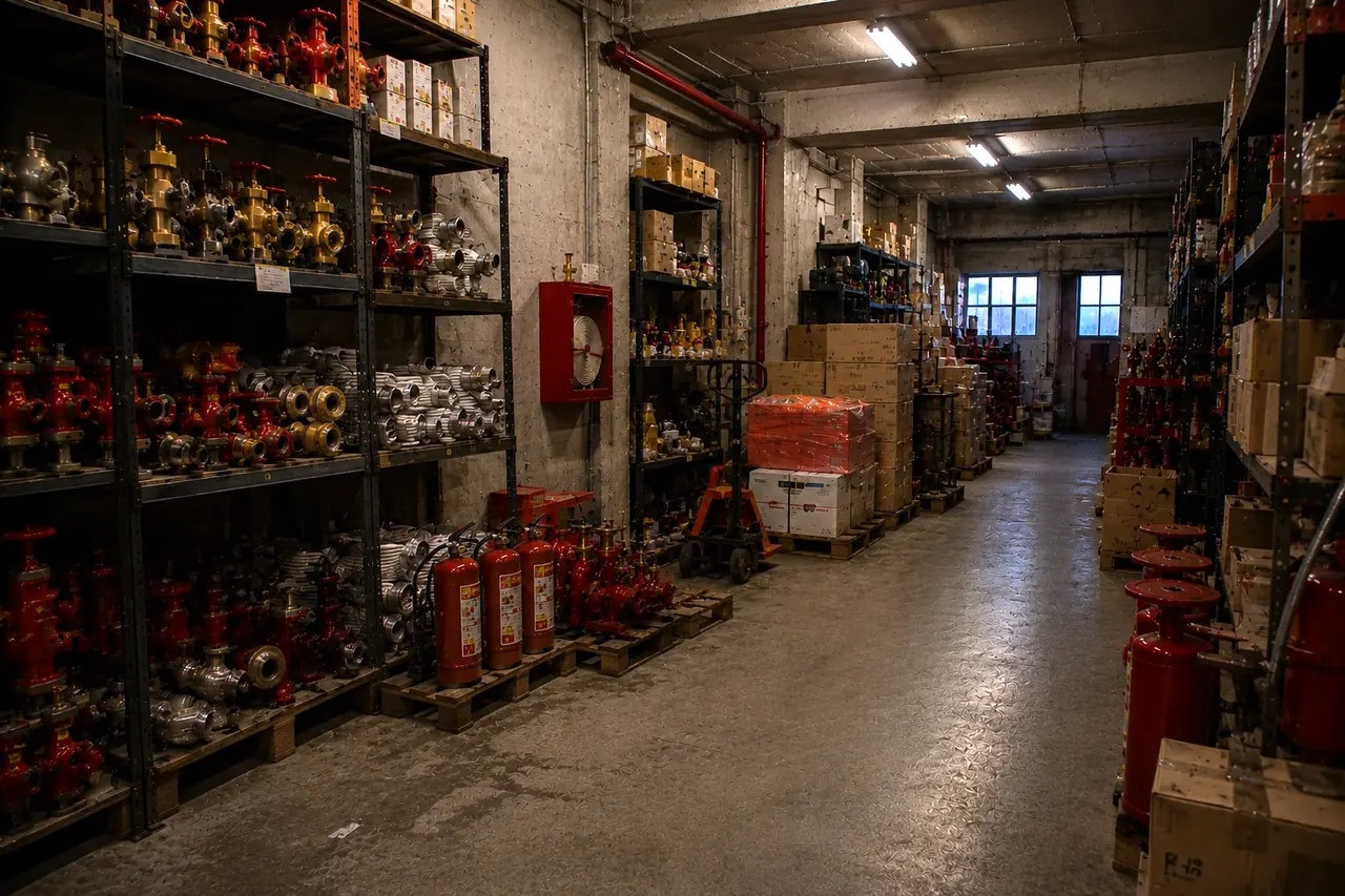 Depósito organizado con stock de materiales M2B